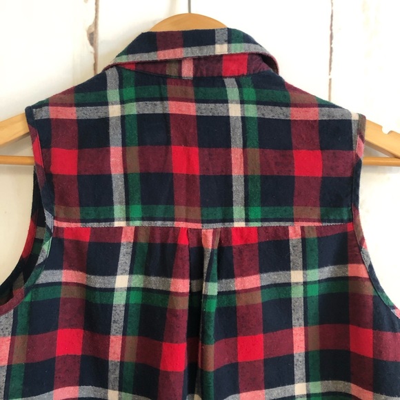 Elodie Sleeveless Plaid Flannel Tunic - Picture 4 of 6